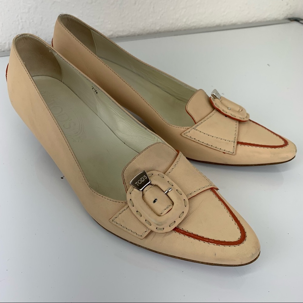 Tods driving shoes kitten pumps 7.5